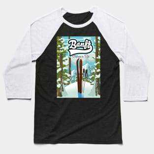 Banff Canada to Ski Baseball T-Shirt